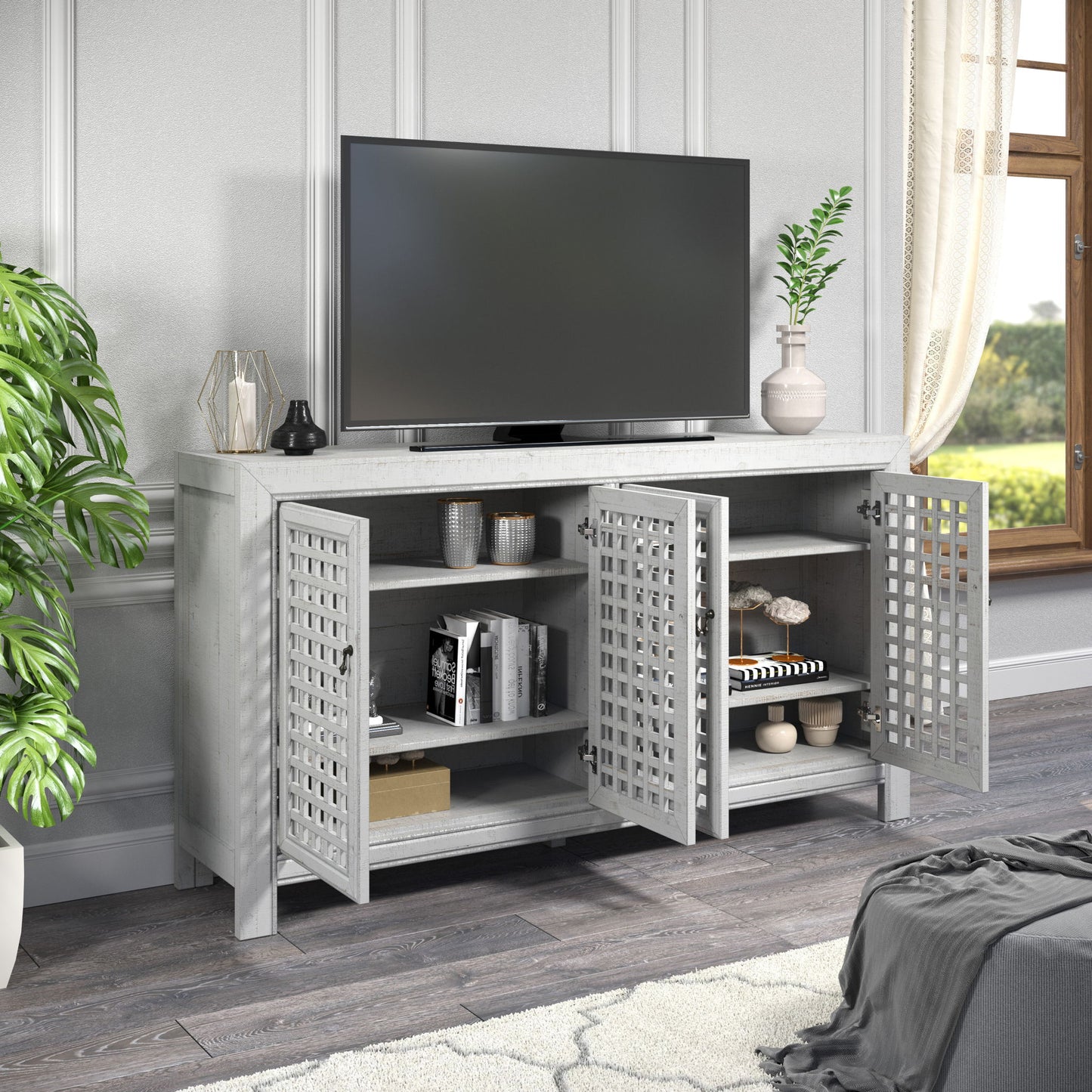 Rio - 4 Door Accent Cabinet - Hornell Furniture Outlet