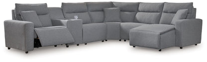 ModMax II - Salt And Pepper - Reclining Sectional - Hornell Furniture Outlet
