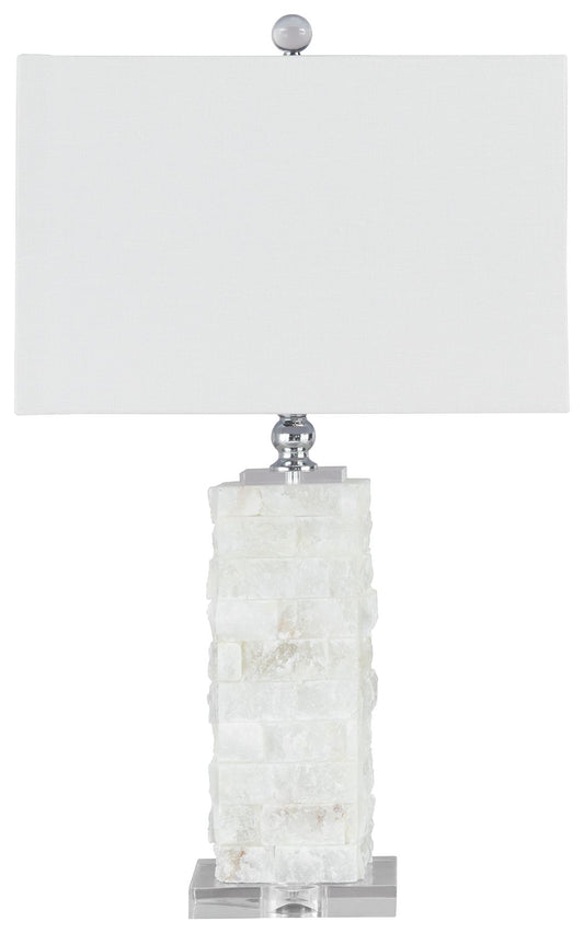 Malise - White - Alabaster Table Lamp - Hornell Furniture Outlet