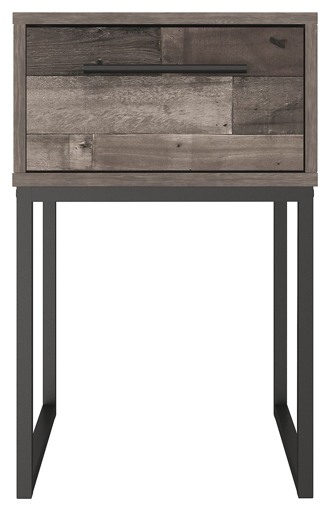 Neilsville - Black / Gray - One Drawer Night Stand - Hornell Furniture Outlet