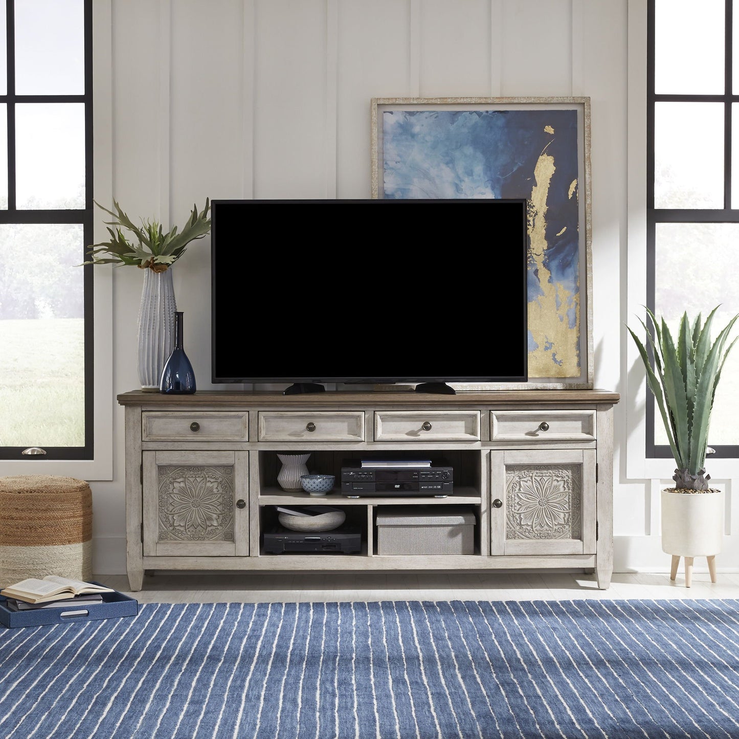 Heartland - Tile TV Console - Hornell Furniture Outlet