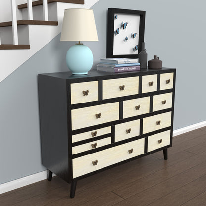Papillon - 13 Drawers Sideboard - Black - Hornell Furniture Outlet