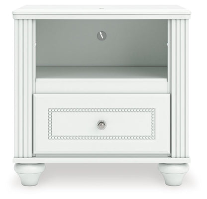Kozlani - One Drawer Night Stand - White - Hornell Furniture Outlet