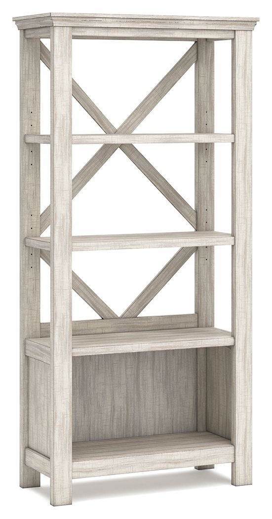Carynhurst - Whitewash - Large Bookcase - Hornell Furniture Outlet