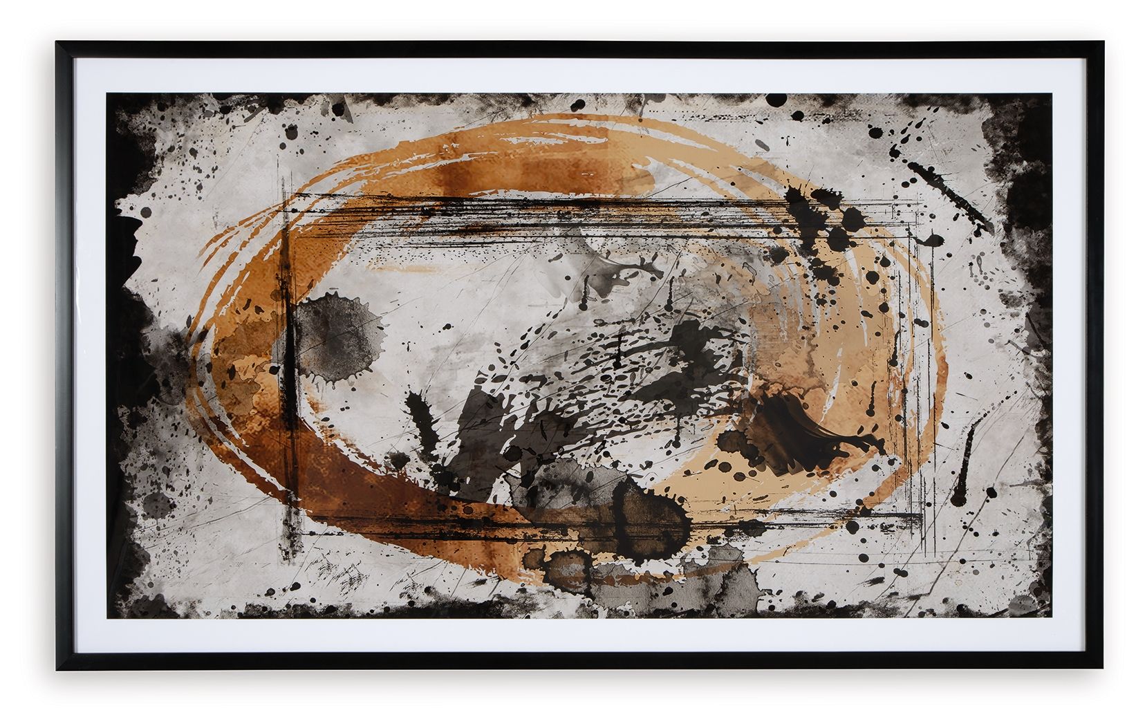 Clefting - Black / Caramel / Tan - Wall Art - Hornell Furniture Outlet