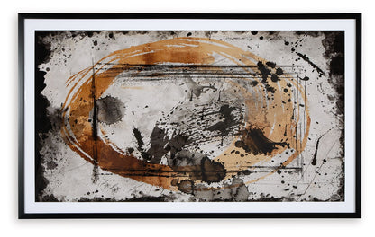 Clefting - Black / Caramel / Tan - Wall Art - Hornell Furniture Outlet