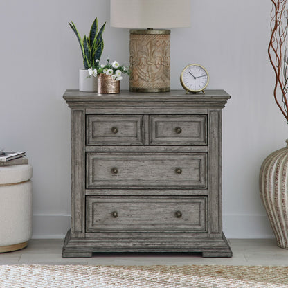 Big Valley - Bedside Chest With Charging Station - Hornell Furniture Outlet