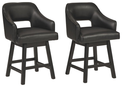 Tallenger - Upholstered Swivel Barstool (Set of 2) - Hornell Furniture Outlet