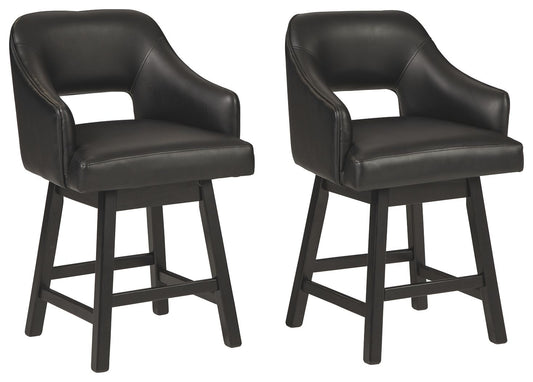 Tallenger - Upholstered Swivel Barstool (Set of 2) - Hornell Furniture Outlet