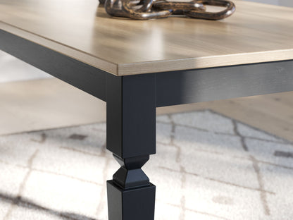 Brenkerton - Grayish Brown / Black - Rectangular Dining Room Table - Hornell Furniture Outlet