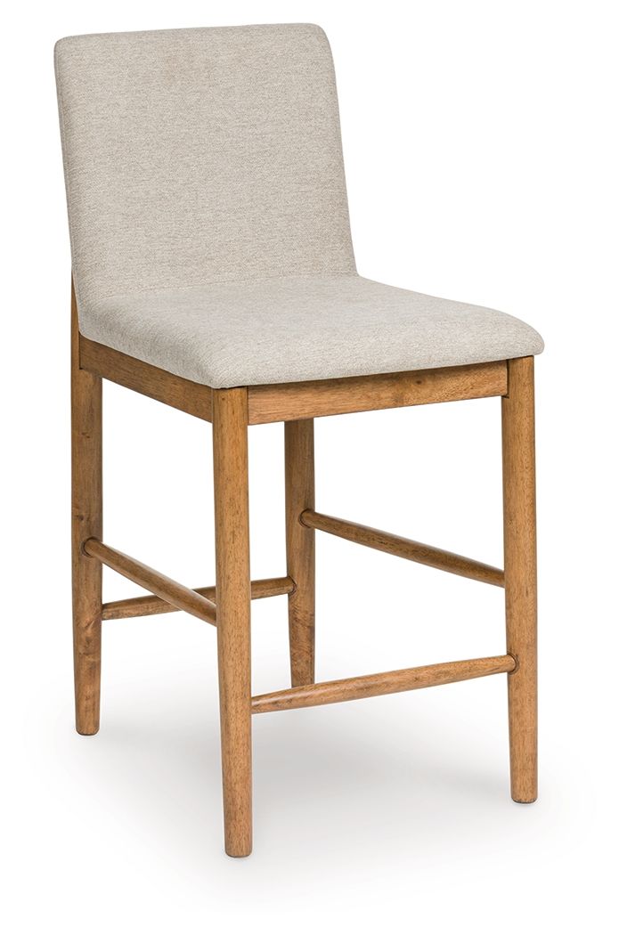 Isanti - Light Brown - Upholstered Barstool (Set of 2) - Hornell Furniture Outlet