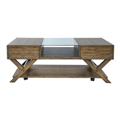Lennox - Display Cocktail Table - Dark Brown - Hornell Furniture Outlet