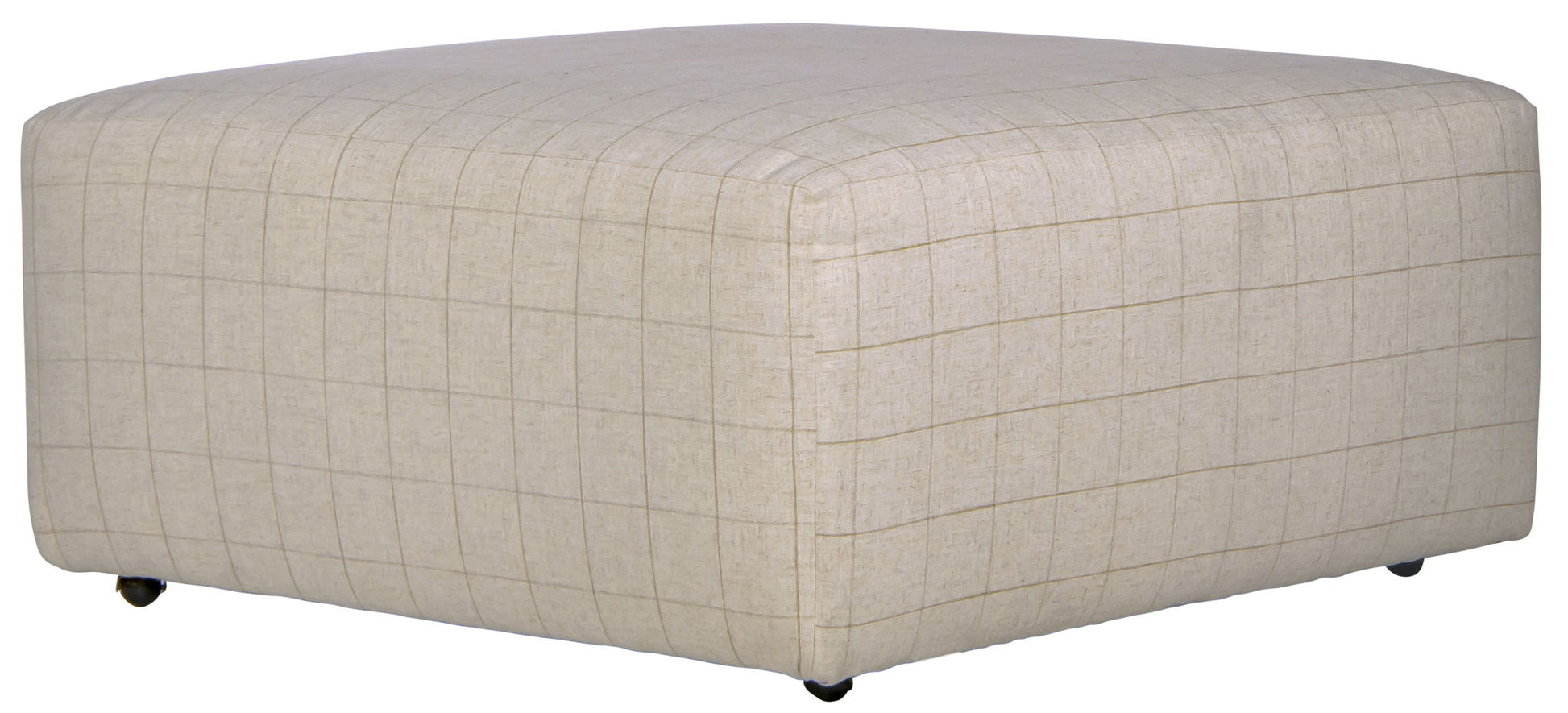 Justine - Castered Cocktail Ottoman - Wheat - Hornell Furniture Outlet