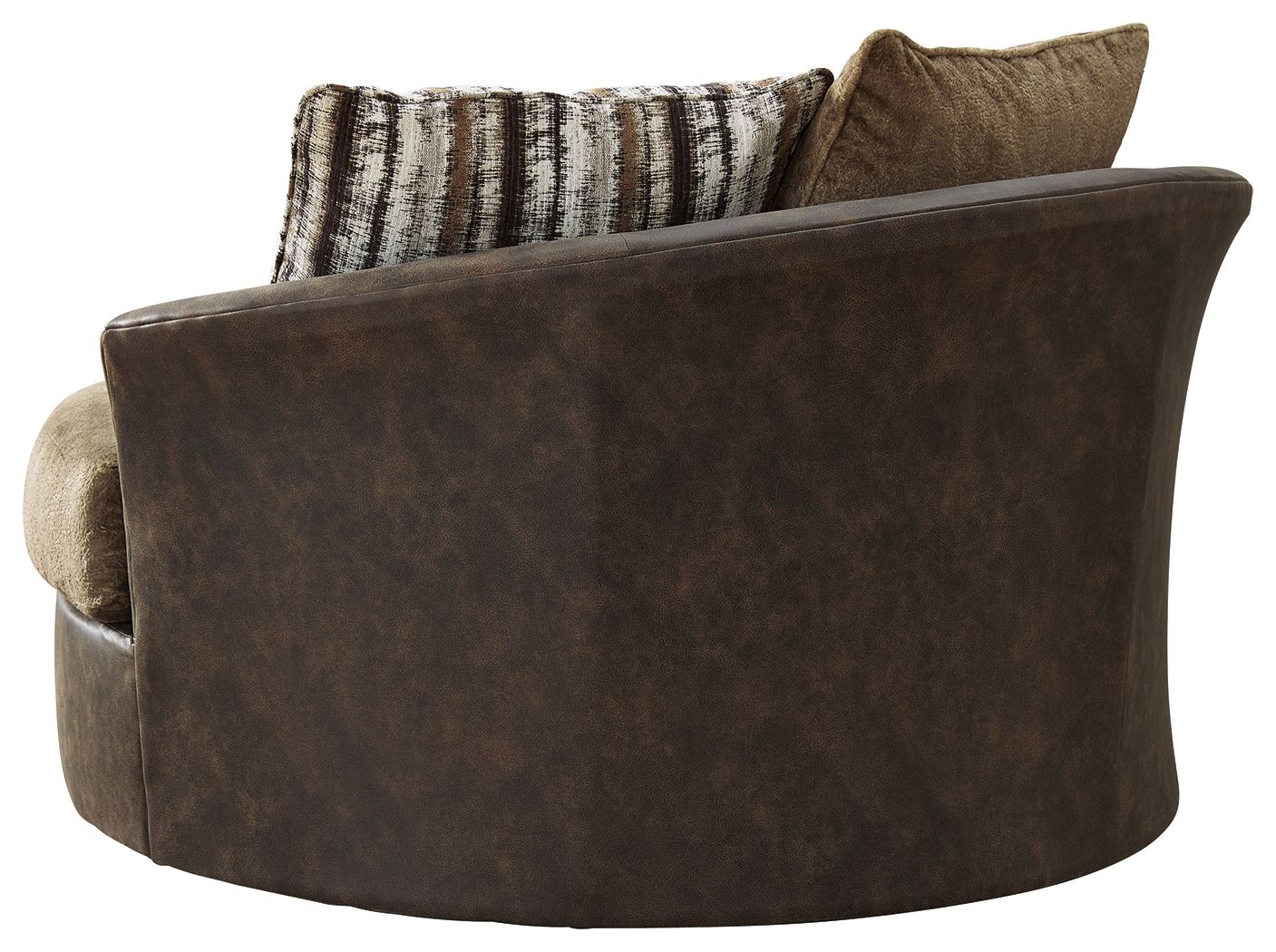 Alesbury - Chocolate - Oversized Swivel Accent Chair - Hornell Furniture Outlet