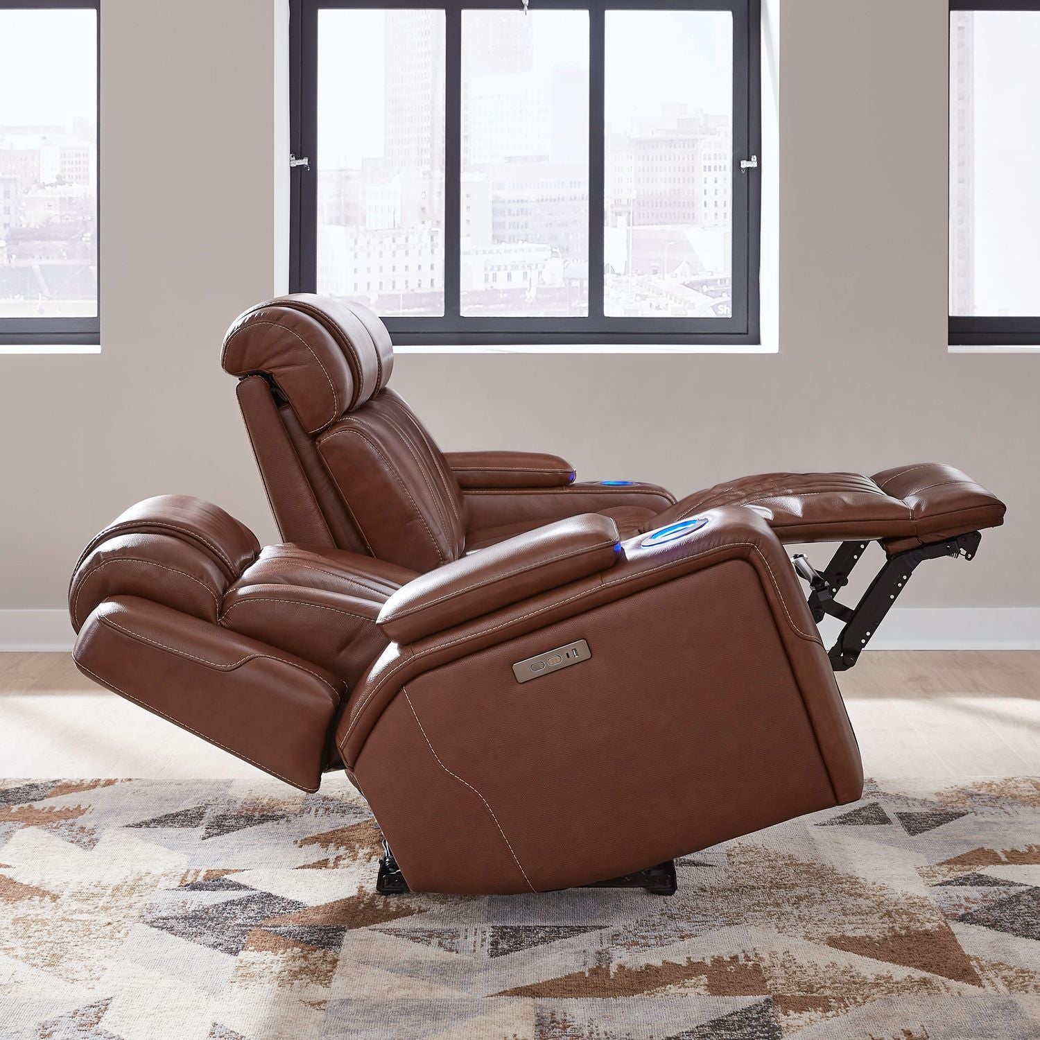 Caswell - Sofa P2 & ZG - Brown - Hornell Furniture Outlet