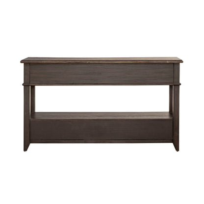 Mill Creek - 2 Drawer Sofa Table - Dark Brown - Hornell Furniture Outlet