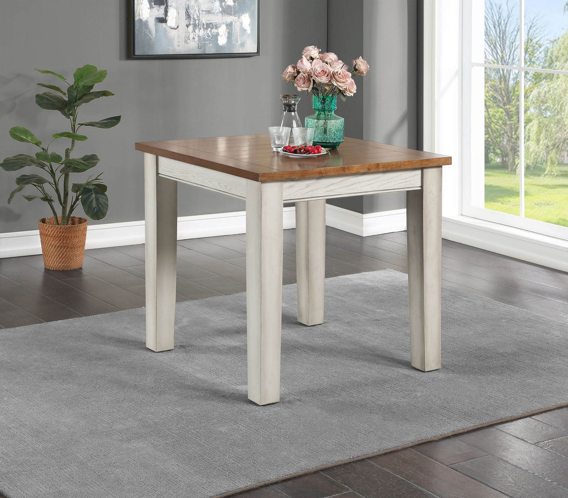 Lindale - 5 Piece Counter Dining Set - White - Hornell Furniture Outlet