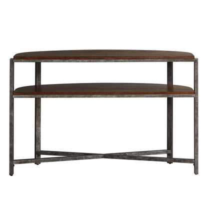Breckinridge - Demilune Sofa Table - Dark Brown - Hornell Furniture Outlet