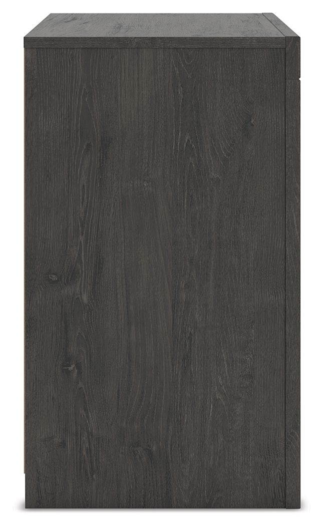 Fraluna - Charcoal - Two Drawer Night Stand - Hornell Furniture Outlet