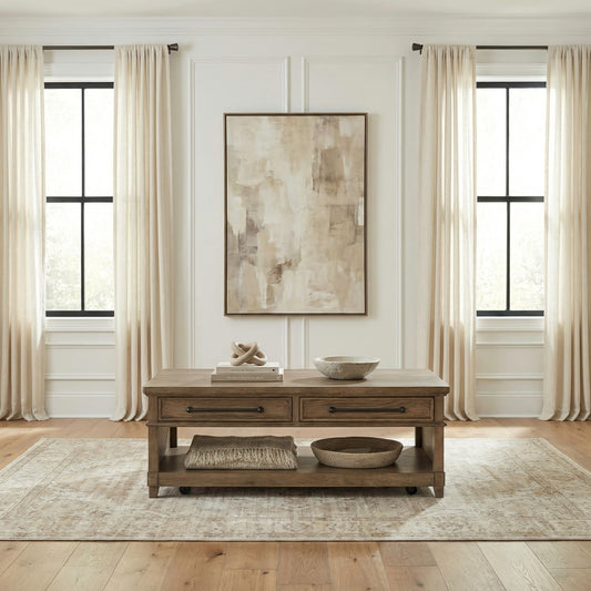 Artisan Home - Rectangular Cocktail Table - Sienna Stone - Hornell Furniture Outlet