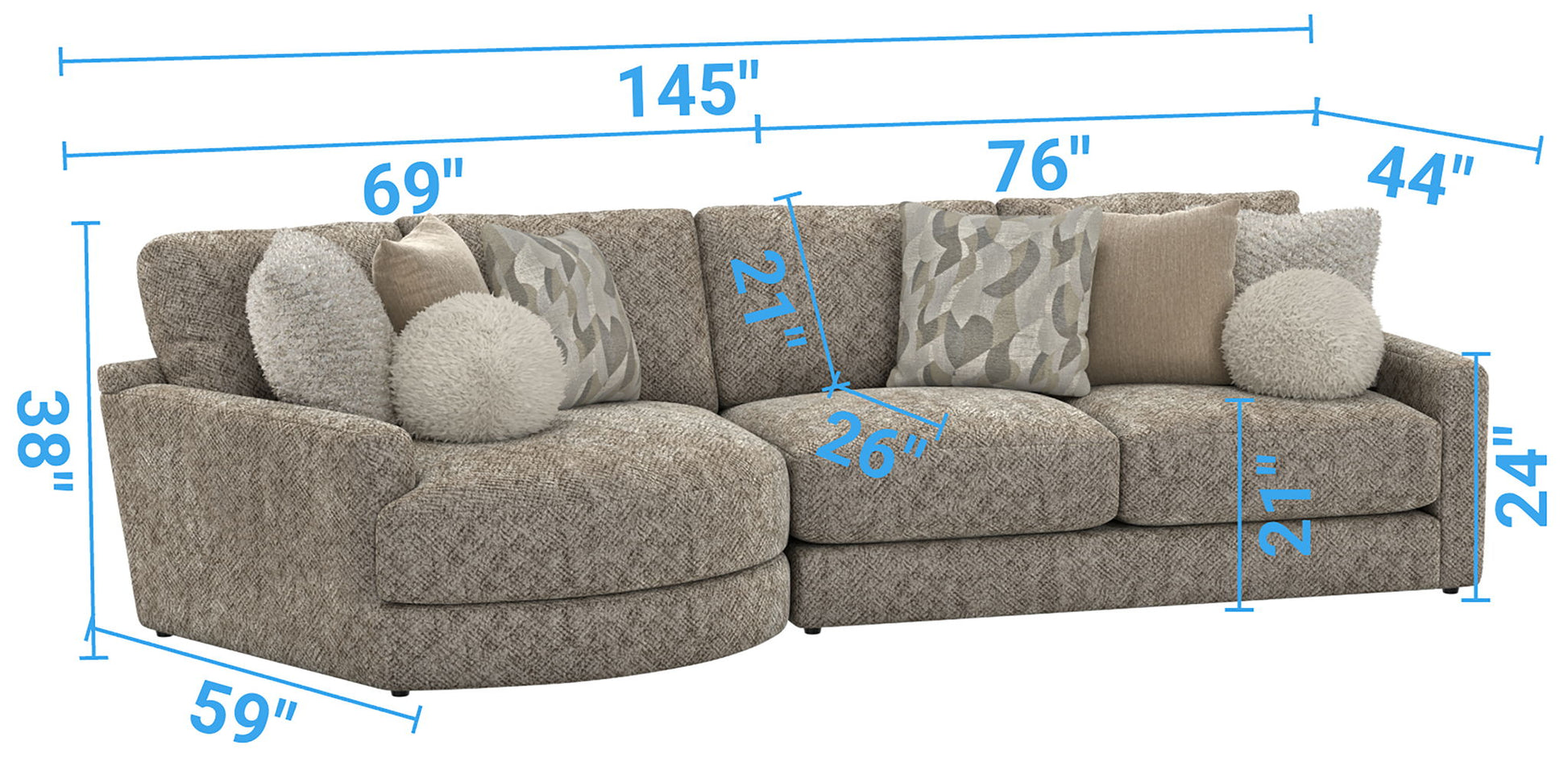 Turner - Sectional - Hornell Furniture Outlet