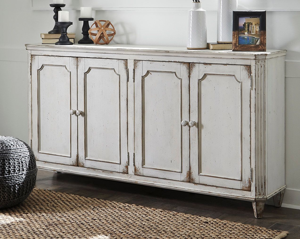 Mirimyn - Antique White - Accent Cabinet - Hornell Furniture Outlet