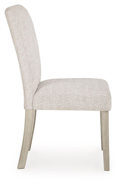 Larawyn - Dining Upholstered Side Chair (Set of 2) - Bisque - Hornell Furniture Outlet