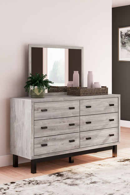 Vessalli - Gray - Dresser And Mirror - Hornell Furniture Outlet