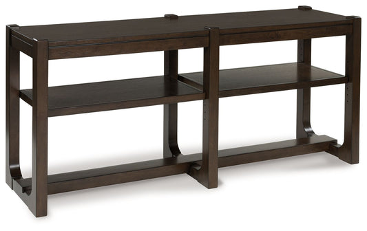 Breckington - Dark Brown - Sofa Table - Hornell Furniture Outlet
