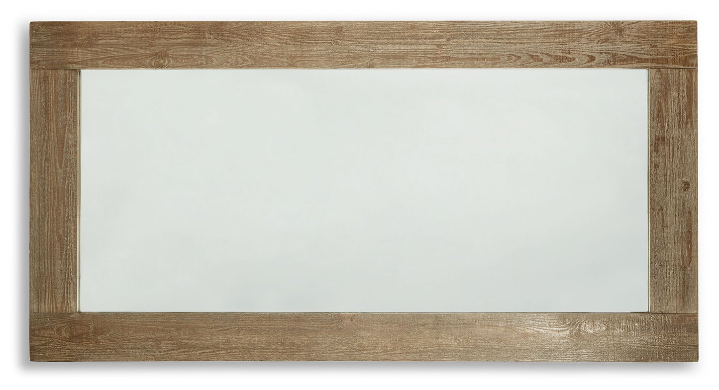 Waltleigh - Floor Mirror - Distressed Brown - Hornell Furniture Outlet