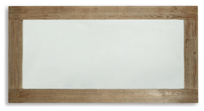 Waltleigh - Floor Mirror - Distressed Brown - Hornell Furniture Outlet