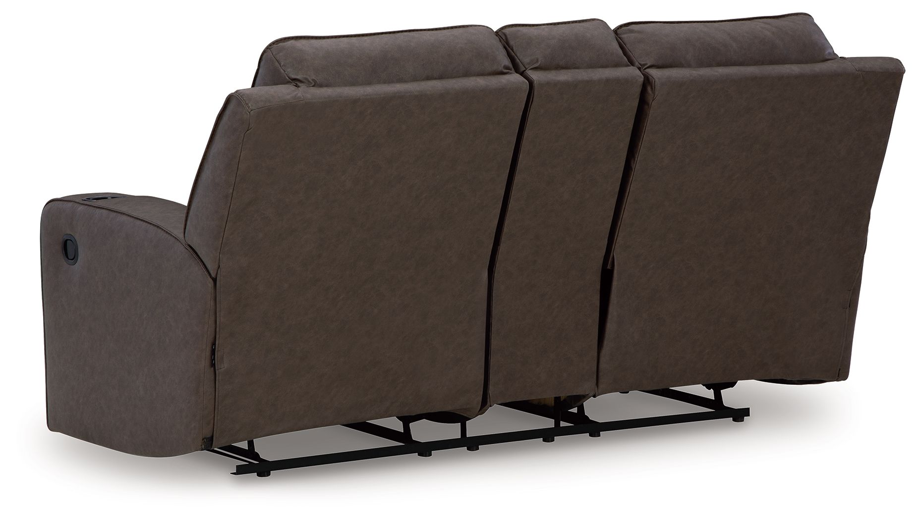 Lavenhorne - Granite - Dbl Rec Loveseat W/Console - Hornell Furniture Outlet