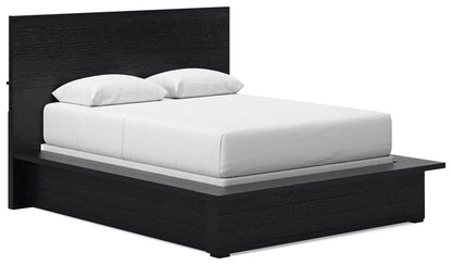 Londer - Black - Queen Panel Bed - Hornell Furniture Outlet