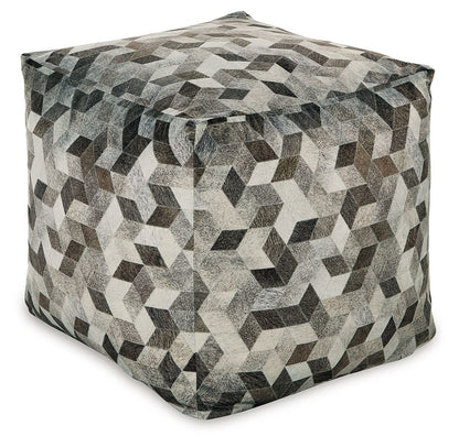 Albermarle - Gray / Brown - Pouf - Hornell Furniture Outlet