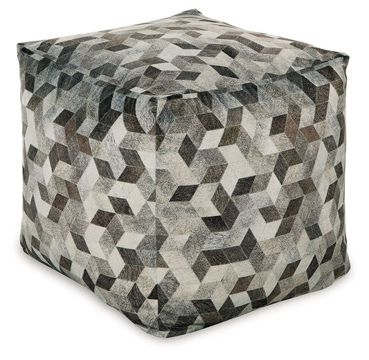Albermarle - Gray / Brown - Pouf - Hornell Furniture Outlet