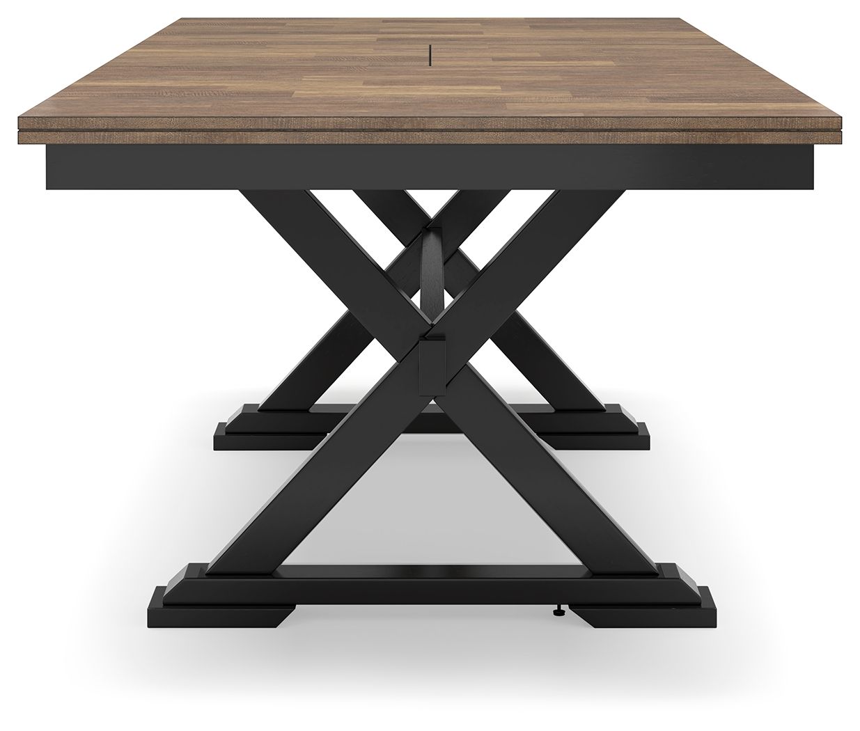 Wildenauer - Brown / Black - Rectangular Dining Extension Table - Hornell Furniture Outlet