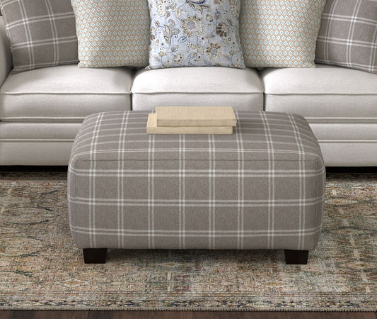 Magnolia - Cocktail Ottoman - Mink - Hornell Furniture Outlet