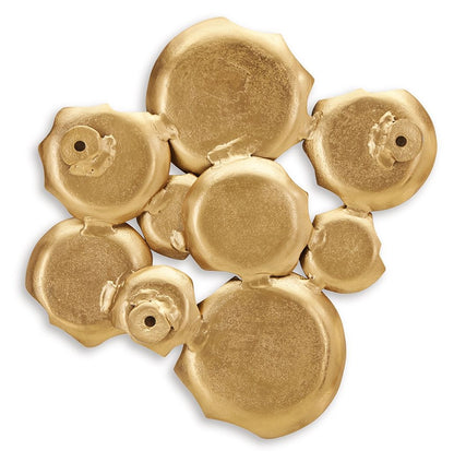 Gageton - Antique Gold Finish - Wall Decor - Hornell Furniture Outlet