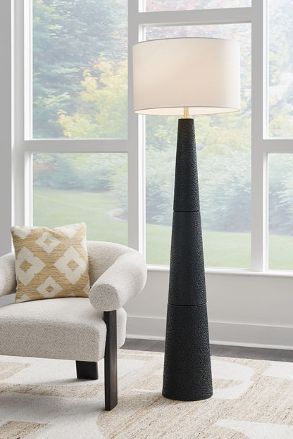 Hallburg - Black - Poly Floor Lamp - Hornell Furniture Outlet
