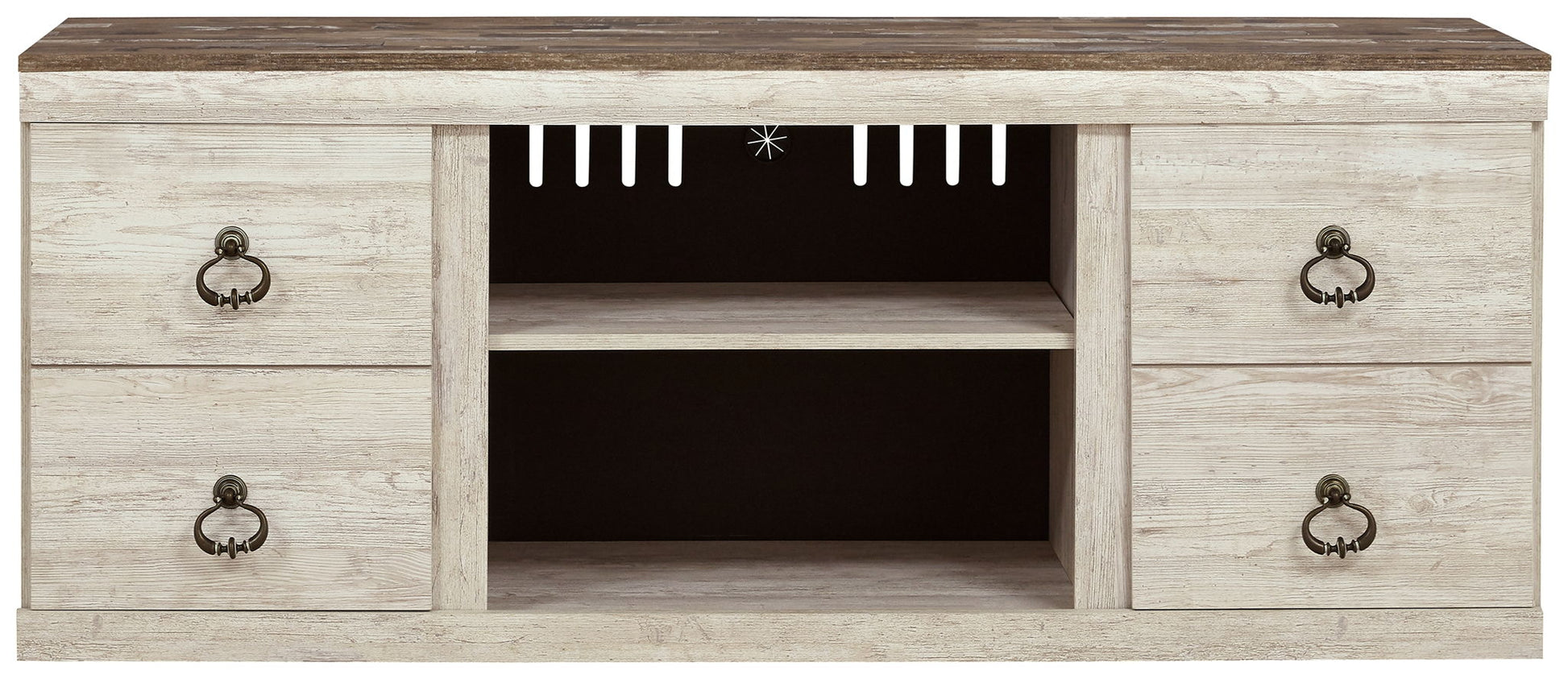 Willowton - TV Stand With Fireplace Option - Hornell Furniture Outlet