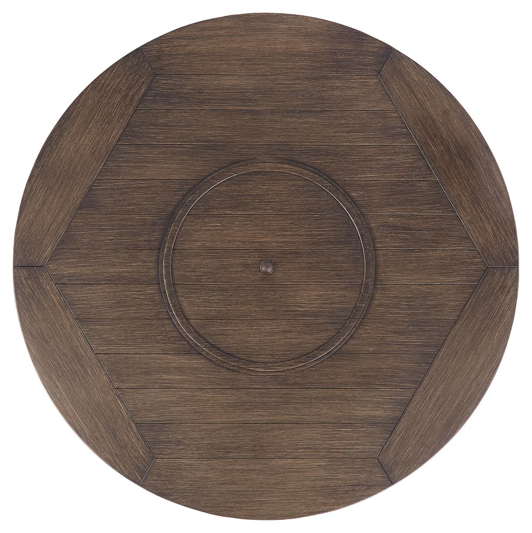 Paradise Trail - Medium Brown - Round Fire Pit Table - Hornell Furniture Outlet