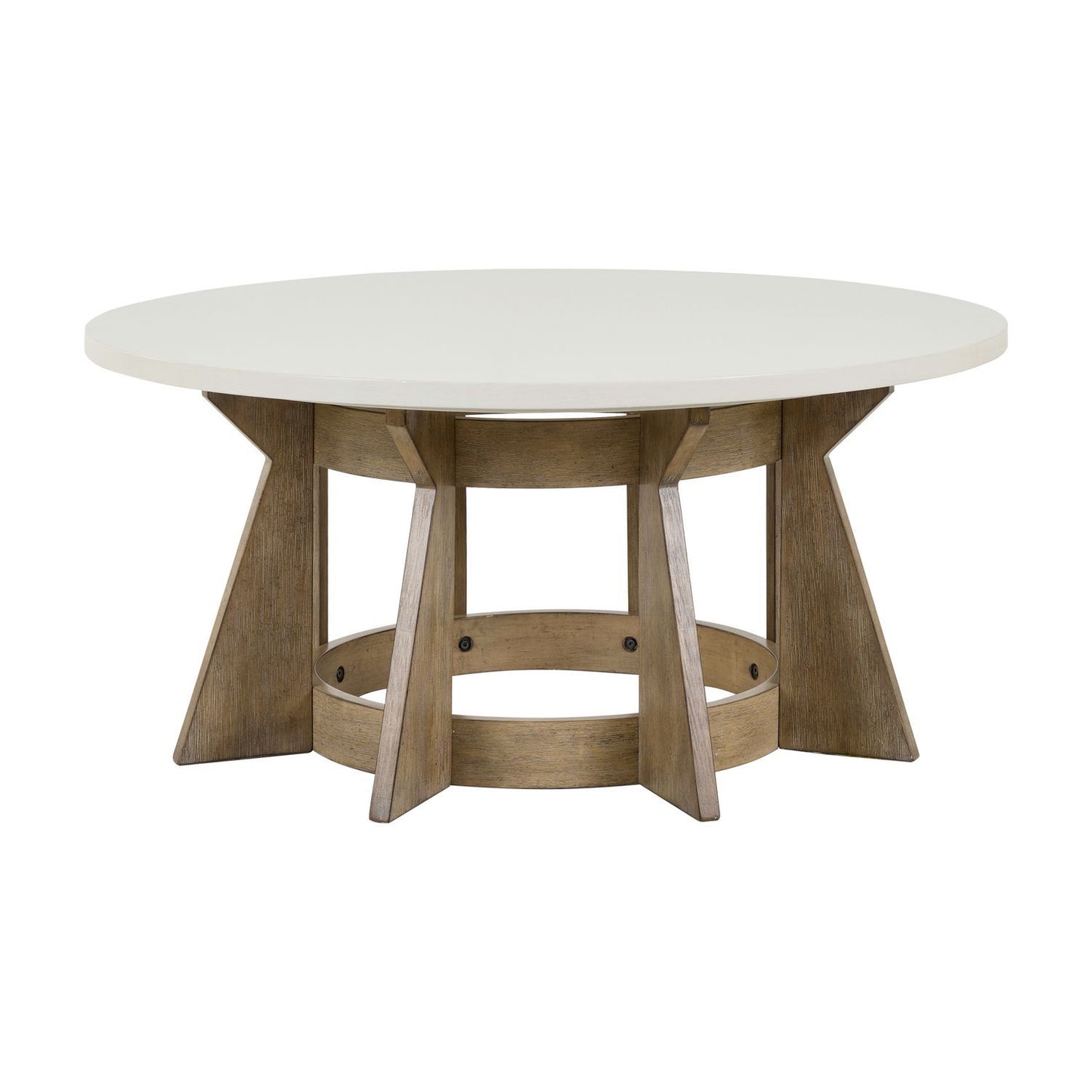 Berkley Square - Round Cocktail Table - Brown - Hornell Furniture Outlet