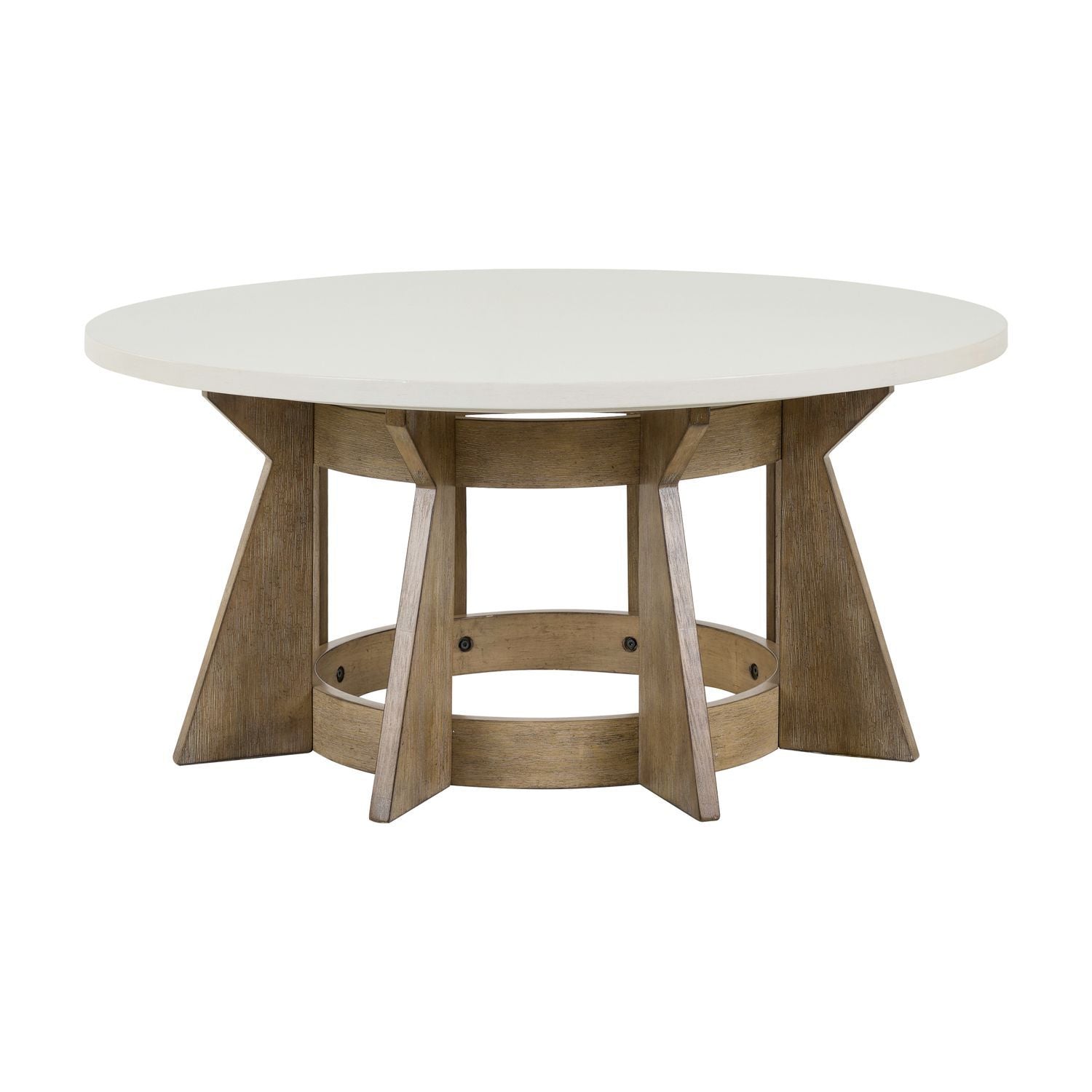 Berkley Square - Round Cocktail Table - Brown - Hornell Furniture Outlet