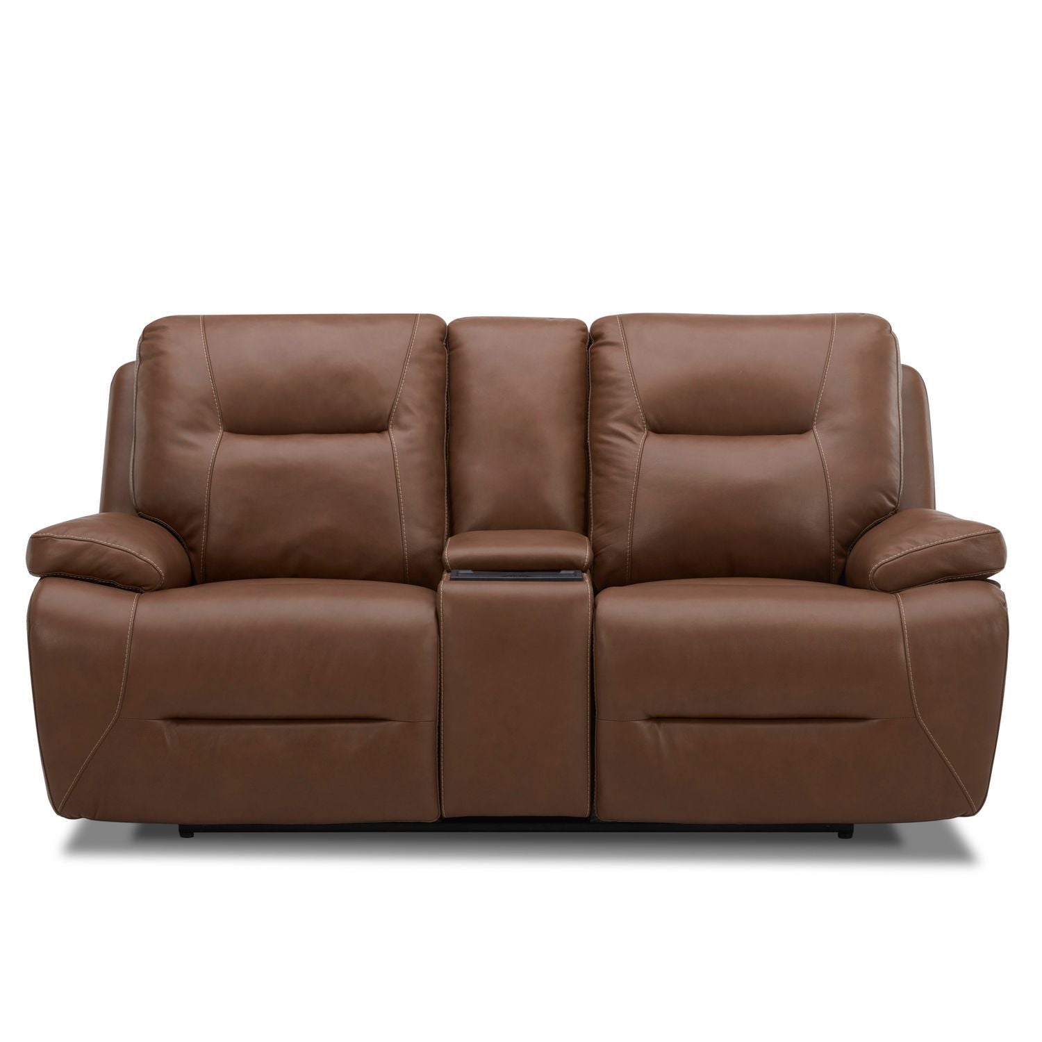 Cameron - Loveseat With Console P3 & ZG - Saddle - Hornell Furniture Outlet
