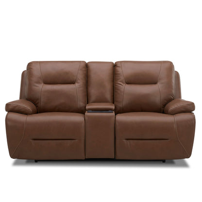 Cameron - Loveseat With Console P3 & ZG - Saddle - Hornell Furniture Outlet