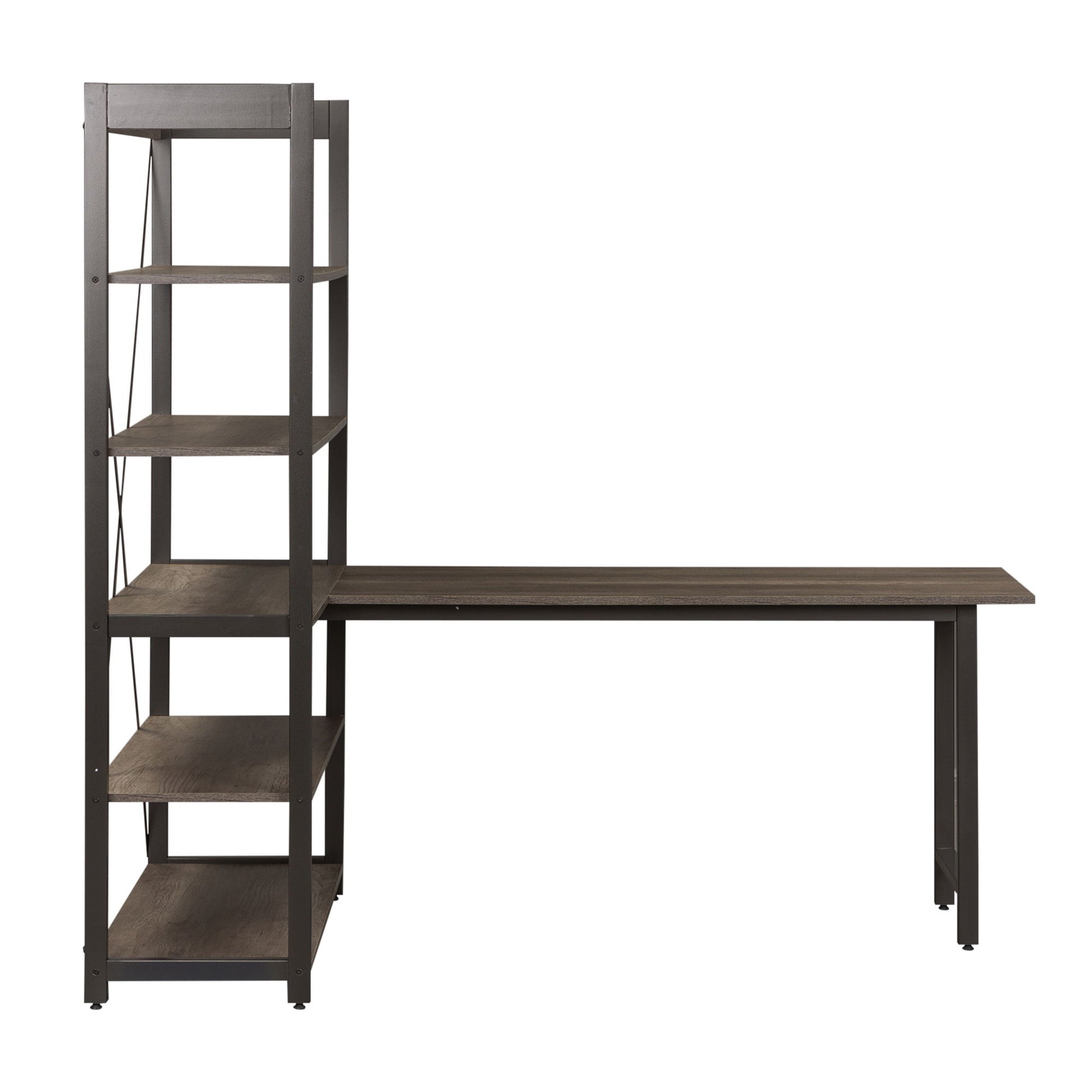 Tanners Creek - 2 Piece Home Office Set (Desk And Bookcase) - Dark Gray - Hornell Furniture Outlet