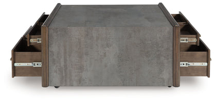 Kallenny - Brown / Gray - Square Cocktail Table - Hornell Furniture Outlet