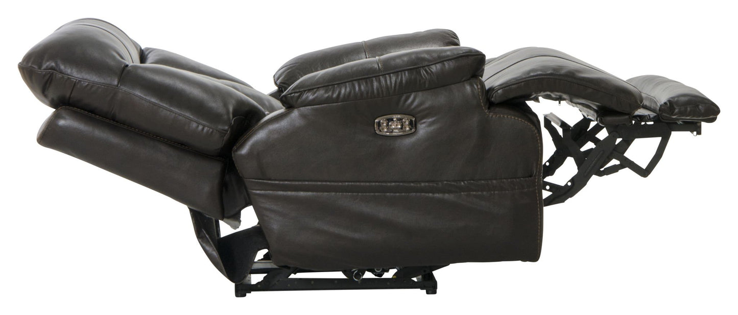 Naples - Power Headrest With Lumbar Power Lay Flat Recliner - Hornell Furniture Outlet