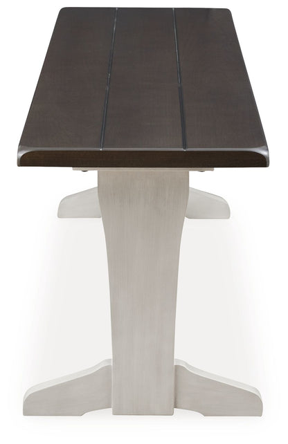 Darborn - Gray / Brown - Large Dining Room Bench - Hornell Furniture Outlet