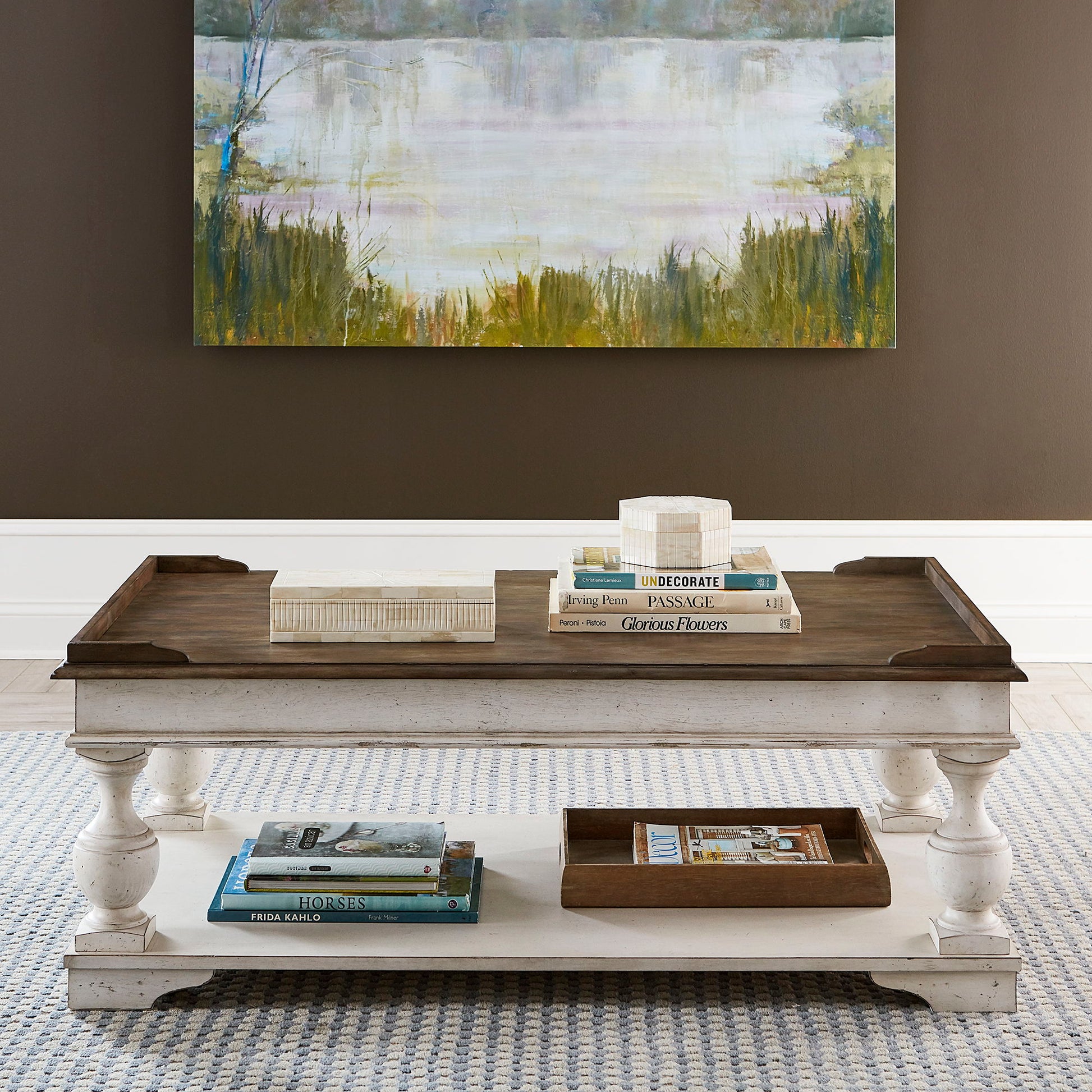 Abbey Road - Lift Top Cocktail Table - White - Hornell Furniture Outlet